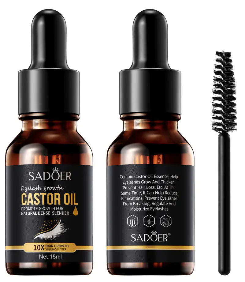 Óleo de Rícino 100% Natural para Crescimento de Pestanas e Sobrancelhas