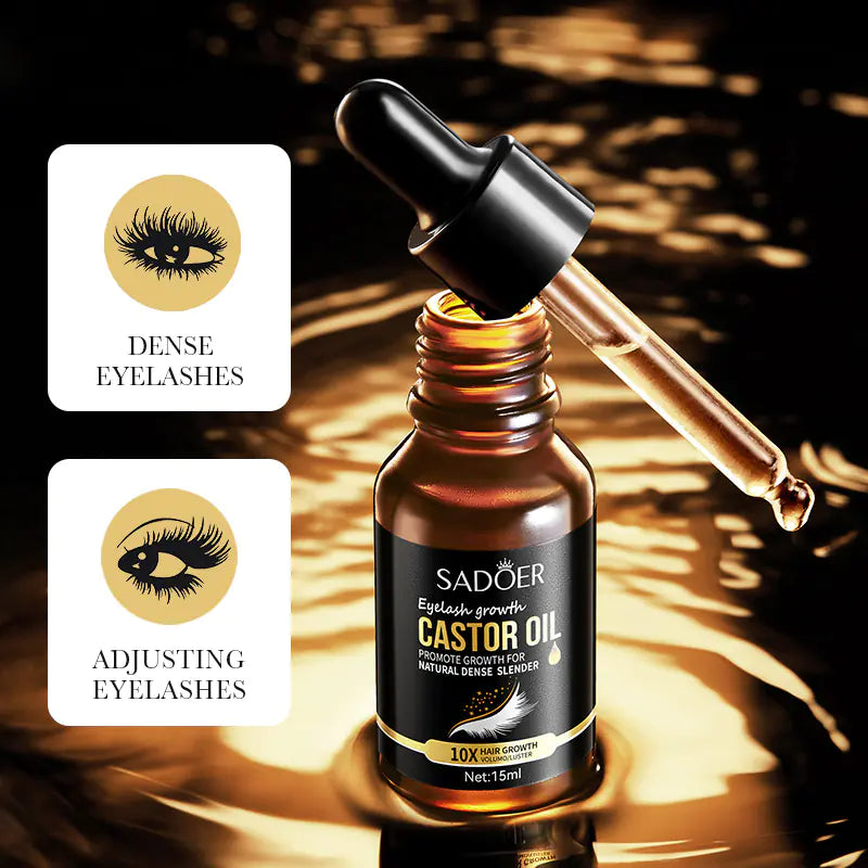 Óleo de Rícino 100% Natural para Crescimento de Pestanas e Sobrancelhas