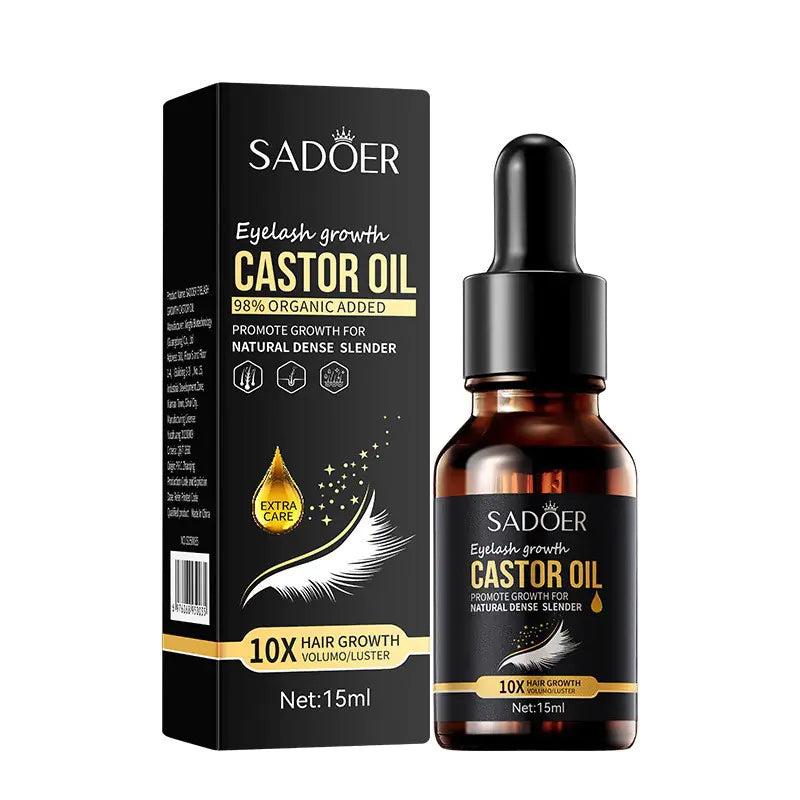 Óleo de Rícino 100% Natural para Crescimento de Pestanas e Sobrancelhas